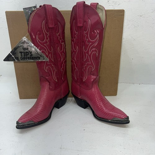 New Women’s Dark Pink Texas Brand Cowboy Boots. 4639 5.5 5 1/2 M. 20-37