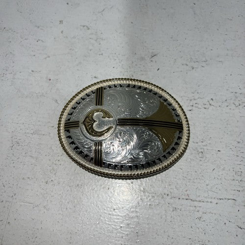New Women’s Montana Silversmiths Large Oval “C” Belt Buckle. 6190c A-131