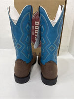 NEW Men’s Brown Speckled/Sky blue Nocona Brand Western Boot Size 6D. 1-2.