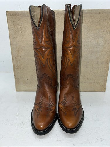 New Women’s Brown Texas Brand Cowboy Boots. L 144 6 M. 20-107