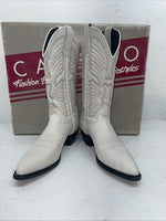 New Women’s White Capezio Cowboy Boots. L 287 7 M. 18-19