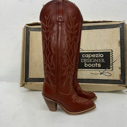 New Women’s Brown Fashion Capezio Cowboy Boots. L463 5.5 5 1/2 M. 20-16