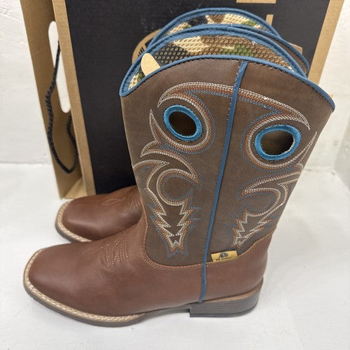 NEW WESTERN BOOT DYLAN DBL BARREL Brand - BROWN, Kids Size 4.  #1-3.