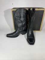 New Women’s Western Boots. Black Color Boot With Rhinestones. Size 8.5. 16-5