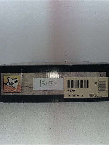 New Women’s Black Texas Brand Cowboy Boots. 4870 8.5 8 1/2 M. 15-72
