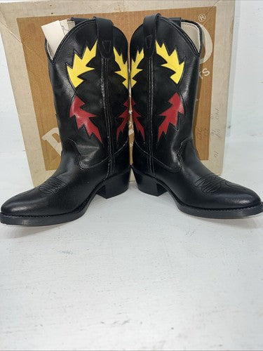 New Children’s Black Bronco Cowboy Boots. C1860 12 D. 24-123