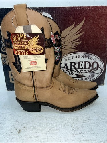 New Women’s Brown Laredo Cowboy Boots. 3122 7.5 7 1/2 M. 17-67