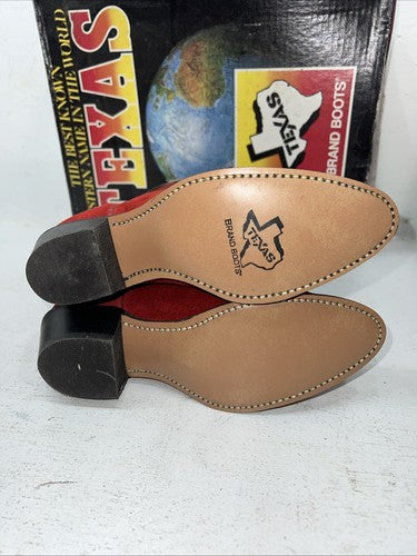 New Woman’s Red Texas Brand Cowboy Boots. S 4906 7 M. 18-41
