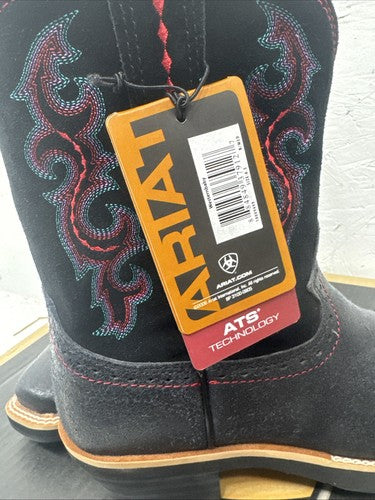 NEW Womens Black with color stitching Ariat Westernbaby Boot Boots Sz 6.5B. 19-3