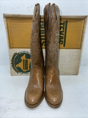 New Women’s Brown Texas Brand Cowboy Boots. 4911 6.5 6 1/2 M. 19-47