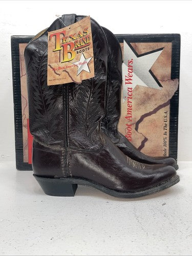 New Women’s Cherry Black Texas Brand Cowboy Boots. 4003 9 M. 15-112