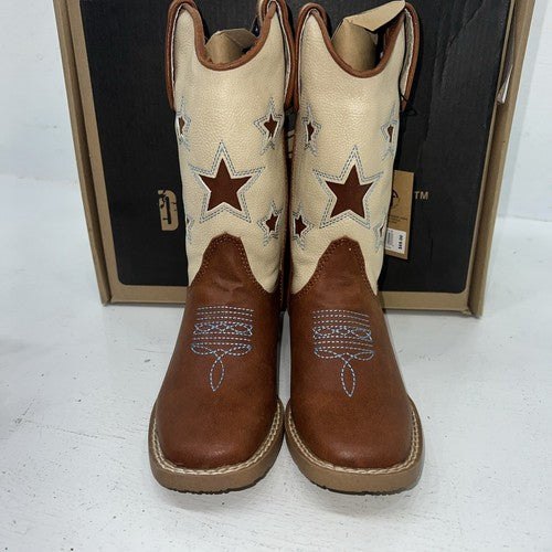 New Children’s Brown DBL Barrel Cowboy Boots. 11.5 11 1/2. 2-101