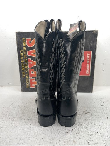 New Men’s Black Texas Brand Cowboy Boots. 5030 11 D. 9-28