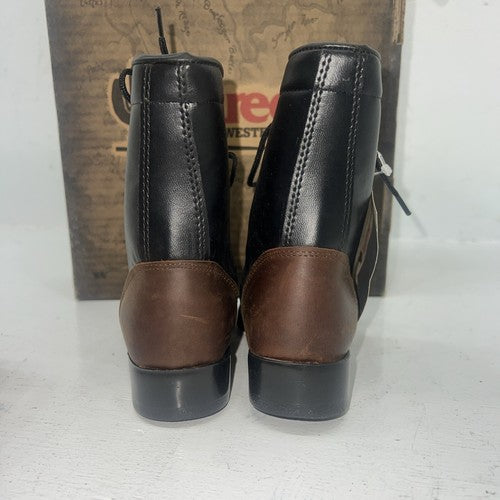 New Children’s Black And Brown Laredo Lace Up Cowboy Boots. C2872 11 D. 24-53