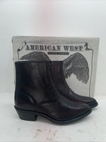 New Men’s Black American West Cowboy Boots. 62008 11 E W. 8-15