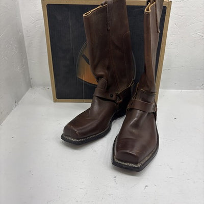 New Brown Boots Leather Boots 8.5 Squar Toe 3-13