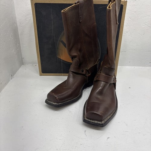 New Brown Boots Leather Boots 8.5 Squar Toe 3-13