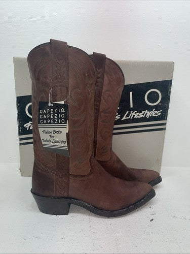 New Women’s Brown Capezio Cowboy Boots. M 309 8.5 8 1/2 D. 15-48