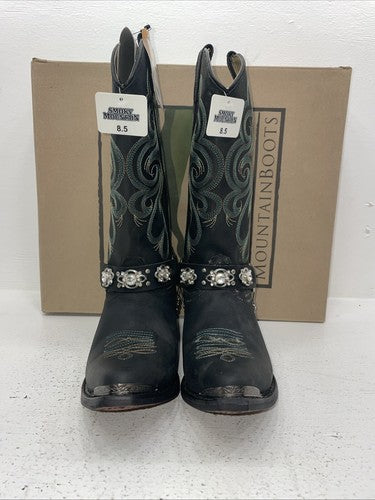 New Women’s Black Smoky Mountain Cowboy Boots. 6351 8.5 8 1/2. 15-41