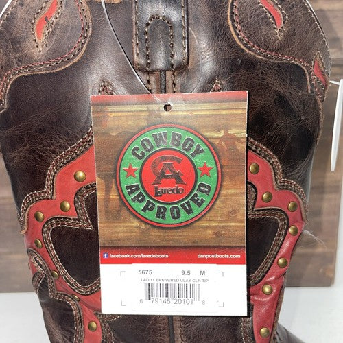 New Women’s Brown Laredo Cowboy Boots. 5675 9.5 9 1/2 M. 15-147