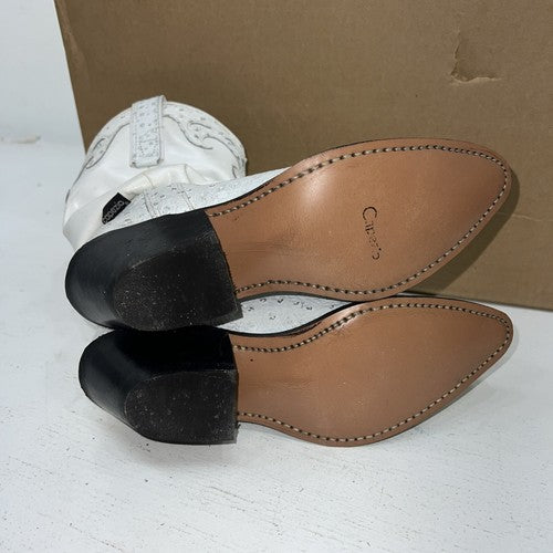 New Women’s White Capezio Short Cowboy Boots. SL437 5.5 5 1/2 M. 20-21