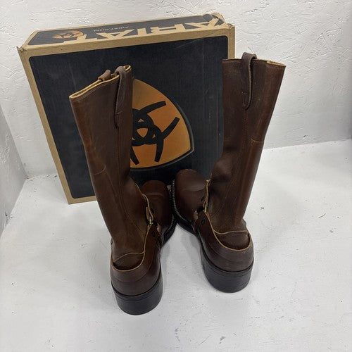 New Brown Boots Leather Boots 8.5 Squar Toe 3-13