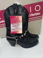 New Women’s Black Capezio Cowboy Boots. L600 6.5 6 1/2 M. 19-55