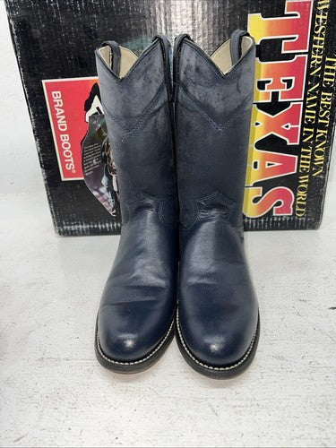 New Women’s Navy Texas Brand Cowboy Boots. 4405 7.5 7 1/2 M. 17-85