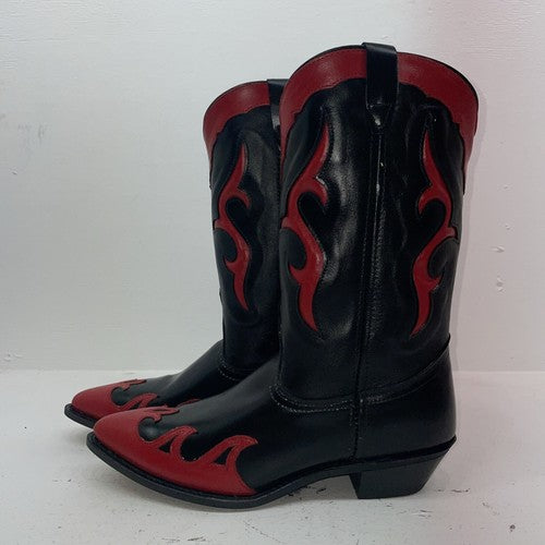 New Women’s Black American West Cowboy Boots. 51142 9.5 9 1/2 M. 15-127