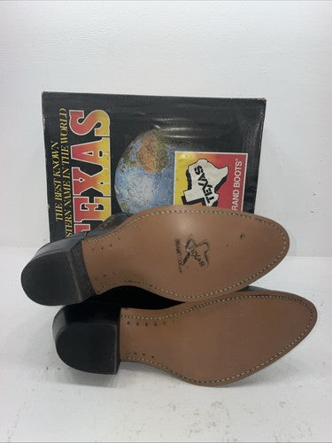 New Mean Black Texas Brand Cowboy Boots. 7800 11 D. 9-88