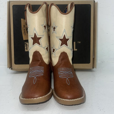 New Children’s Brown DBL Barrel Cowboy Boots. 11 D. 24-55