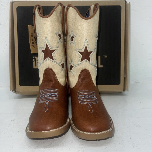 New Children’s Brown DBL Barrel Cowboy Boots. 11 D. 24-55