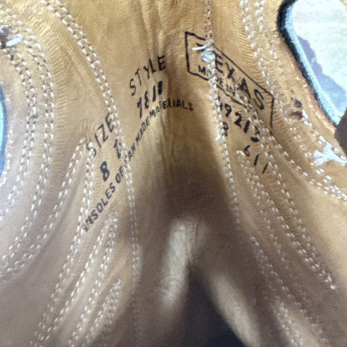 NEW Men’s Brown Texas Brand Western Boot. Size 8D. 2-12.