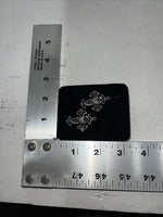 New Women’s Montana Silversmiths Silver Black Faith Cross Earrings. ER1183 A-28