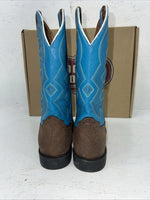 New Women’s Brown And Blue Nocona Cowboy Boots. NK5050  6 D. 20-134