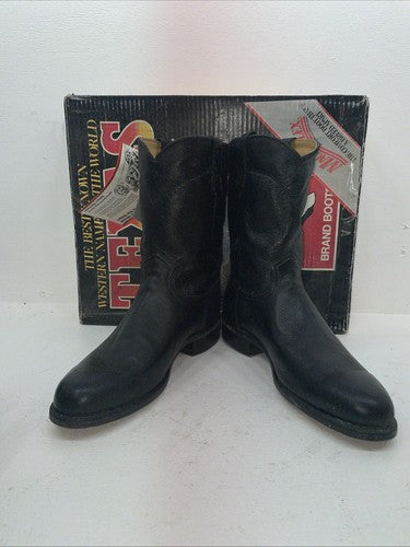 New Men’s Black Texas Brand Cowboy Boots. 8960 11.5 11 1/2 D. 9-68