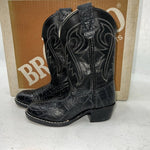 New Children’s Black Bronco Cowboy Boots. C1942 10.5 10 1/2 D. 24-61