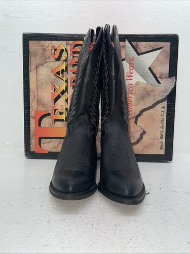 New Women’s Black Texas Brand Cowboy Boots. 4870 8.5 8 1/2 M. 15-72