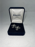 New Women’s Montana Silversmiths Silver Black Faith Cross Earrings. ER1183 A-28