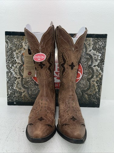 New Women’s Brown Laredo Cowboy Boots. 52145 8.5 8 1/2 M. 15-42