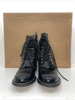 New Women’s Black Lace Up Texas Brand Cowboy Boots. 4440 9 M. 15-104