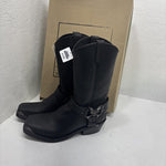 New Black With Steele Toe Boots Size 8.5 EE Decorative Fancy Boots 3-9