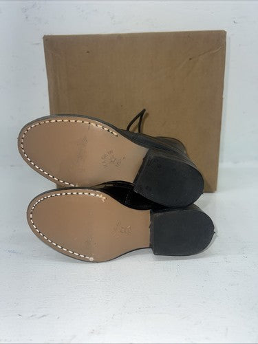 New Children’s Black Lace Up Bronco Cowboy Boots. 8.5 8 1/2 D. 24-8