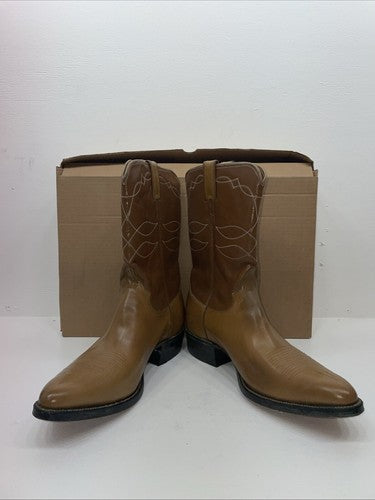 New Men’s Brown Justin Cowboy Boots. L 7042 11.5 11 1/2 D. 9-38
