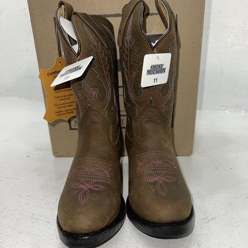 New Children’s Brown Smoky Mountain Cowboy Boots. 3531C 11 D. 24-66