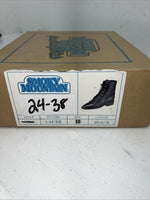 New Children’s Black Lace Up Smoky Mountain Cowboy Boots. 10. 24-38