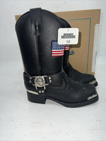 New Children’s Black Smoky Mountain Cowboy Boots. 1070C 12. 24-122