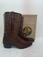 New Men’s Brown Texas Brand Cowboy Boots. 7313 11.5 11 1/2 D. 9-83