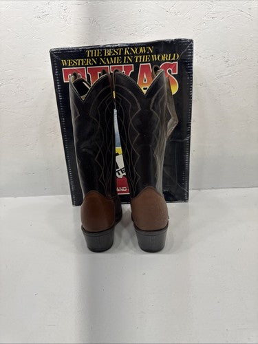 NEW Men’s Brown / Black Texas  Brand Western Boot Size 7.5. 2-1.