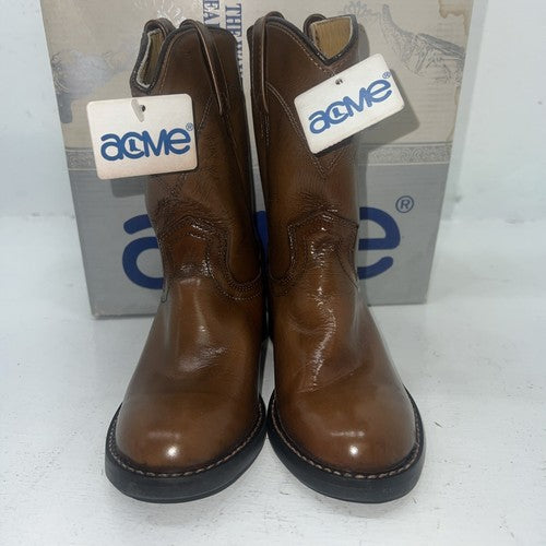 New Children’s Brown Acme Cowboy Boots. 10.5 10 1/2 D. 24-59